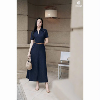 [Tặng kèm đai] Váy thiết kế thanh lịch Rosy S05 dáng A sang trọng phù hợp đi làm, đi tiệc