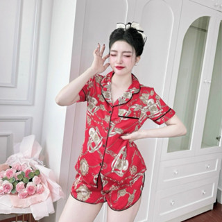 Đồ Bộ Mặc Nhà Nhistore Pijama Lụa Mango Satin Quần Ngắn Tay Ngắn Nhiều Màu Freesize 55kg