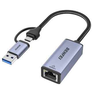 Cáp Chuyển Usb Type C Ra Sang Mạng Lan RJ45 Tốc Độ 1GB BENFEI Cho Macbook Laptop Smart Phone