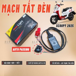  Mạch tắt đèn tích hợp AUTO Passing xe Scoopy 2025   BH 1 Năm lắp đặt như zin  - Tặng kèm 3 dây rút 