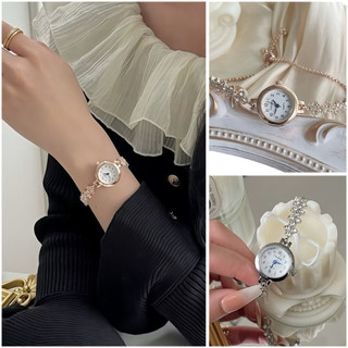Đồng hồ đeo tay dây xích đính đá sang trọng thanh lịch cho nữ đồng hồ thời trang đeo tay nhỏ tinh tế
