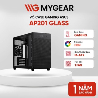 Vỏ Case ASUS Prime AP201 Tempered Glass MicroATX Case (Trắng/Đen) - New Chính Hãng
