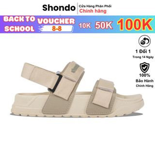 Giày sandal Shondo nam nữ Platy 2 be phối rêu PLA2545