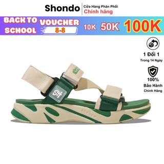 Giày sandals Shondo F8 be xanh rêu ver.2 F8M2424