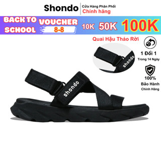 Giày sandal nam nữ màu đen Shondo shat F6 sport F6S301 Shondo chính hãng