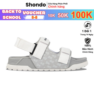 Giày Sandal Nam Nữ Shondo Platy 2 Thời Trang, Êm Chân Màu Xám Trắng PLA2001