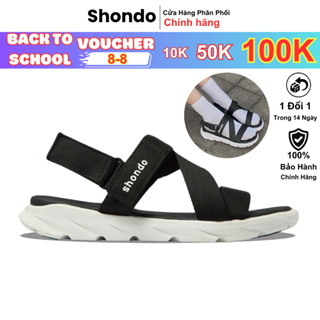 Giày sandal Shondo nam nữ F6 sport đen trắng F6S003 Shondo chính hãng