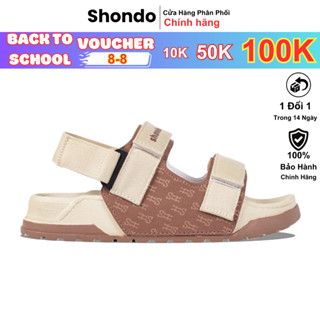 Giày Sandal Nam Nữ Shondo Platy 2 Thời Trang, Êm Chân Màu Be Nâu PLA2595