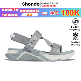 Giày sandals nam nữ Shondo F7 racing xám trắng F7R2022