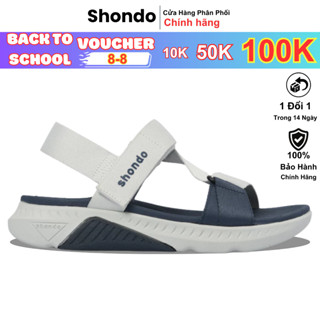 Giày Sandals Nam Nữ Shondo F7 Racing Phối Màu Xám Rêu Xanh Dương F7R2435