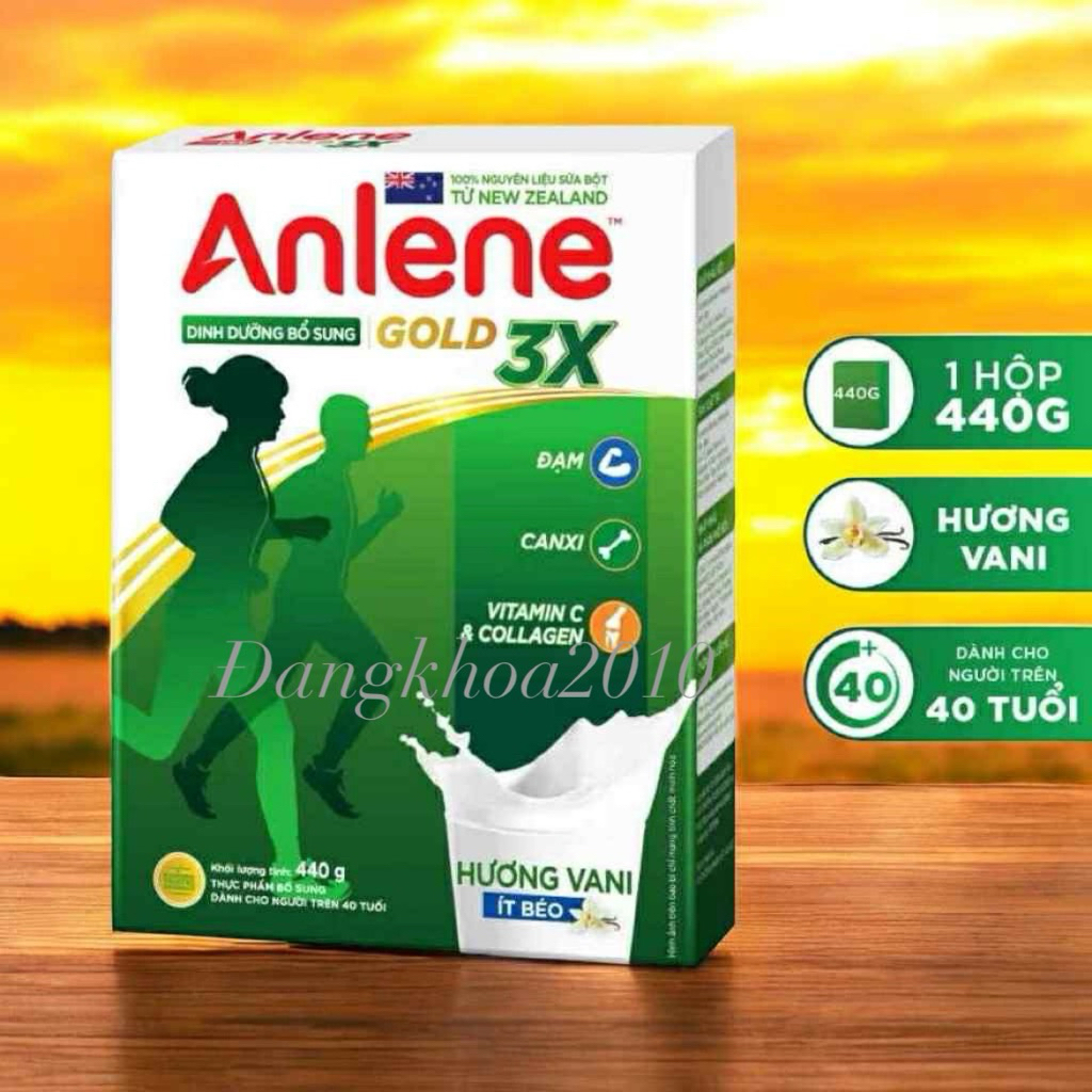 Sữa bột Anlene Gold 3X hương vani hộp 440g( Trên 40 tuổi)