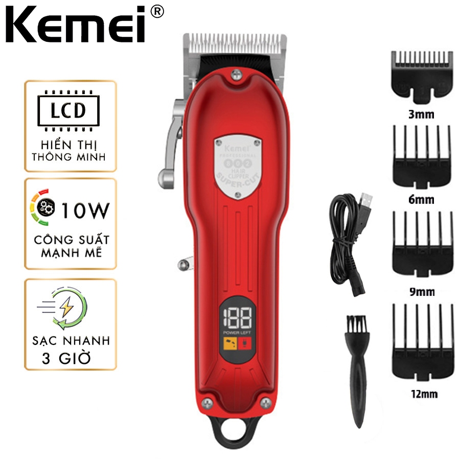 Tông đơ cắt tóc Kemei KM-802 , cắt bén với công suất 10W, hoạt động mạnh mẽ