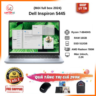 [Full VAT] Dell Inspiron 5445 {Ryzen 7-8840HS / 16G / SSD 512GB / VGA Radeon 780M / 14 inch, 2.2K, 100% sRGB}