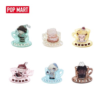 POP MART DIMOO Crush On Coffee Series-Acrylic Fridge Magnet Clip Blind Box-Whole Set