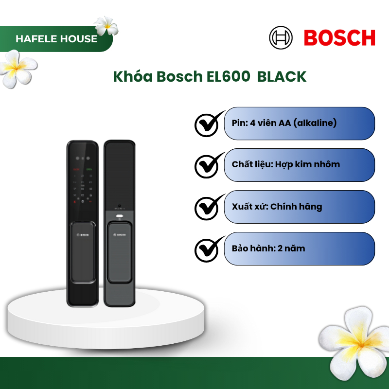 Khóa Bosch EL600 BLACK sự kết hợp hoàn hảo giữa công nghệ và thiết kế hiện đại - HHS