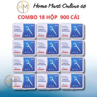  Combo 18 Hộp 900 Chiếc Tăm Chỉ Nha Khoa Xỉa Răng Vệ Sinh Sạch Sẽ Kẽ Răng Chân Nướu Chăm Sóc Răng Miệng HM68 