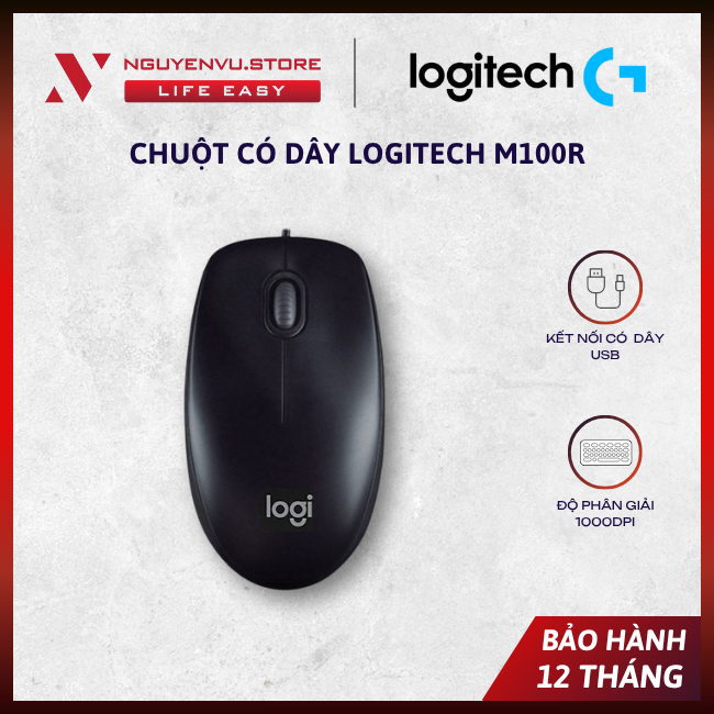 [FULL VAT] Chuột Có Dây Logitech M100R - [BẢO HÀNH 12 THÁNG]