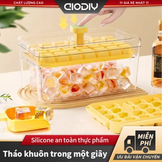 Khay Làm Đá AIODIY Nhấn Nút Lấy Đá - Chất Liệu An Toàn Thực Phẩm, Làm Đá & Thạch
