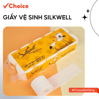 [Choice] Giấy Vệ Sinh Silkwell Silkwell2 Sếu 10 Cuộn, 4 Lớp, Có Lõi Siêu Mềm Mịn, Không Tẩy Trắng