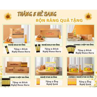   QUÀ TẶNG KHÔNG MUA   Quà khi mua Tinh Chất Nghệ Nano Curcumin Gold - Golden Cumin Star Hàn Quốc Tăng Cường Sức Khỏe 