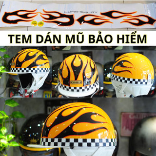 Tem dán Mũ bảo hiểm 3/4
