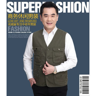  Áo gi lê kaki túi hộp nam trung niên tặng bố 3 mẫu  