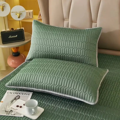 Combo 2 chiếc vỏ gối điều hòa cao su non màu trơn đơn giản vintage kích thước 50x70 ND45