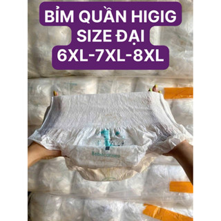 [ Bỉm nakin 96 miếng ] 100 miếng bỉm quần Hipgig size đại 5XL,6XL,7XL,8XL bô mông