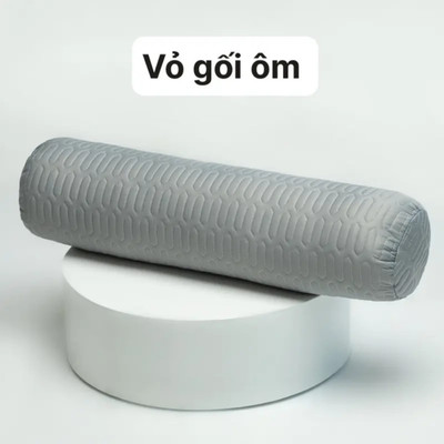 Vỏ gối ôm trần cao su non thiết kế bịt đầu có khóa kéo ở thân ( kích thước 35x100) ND46