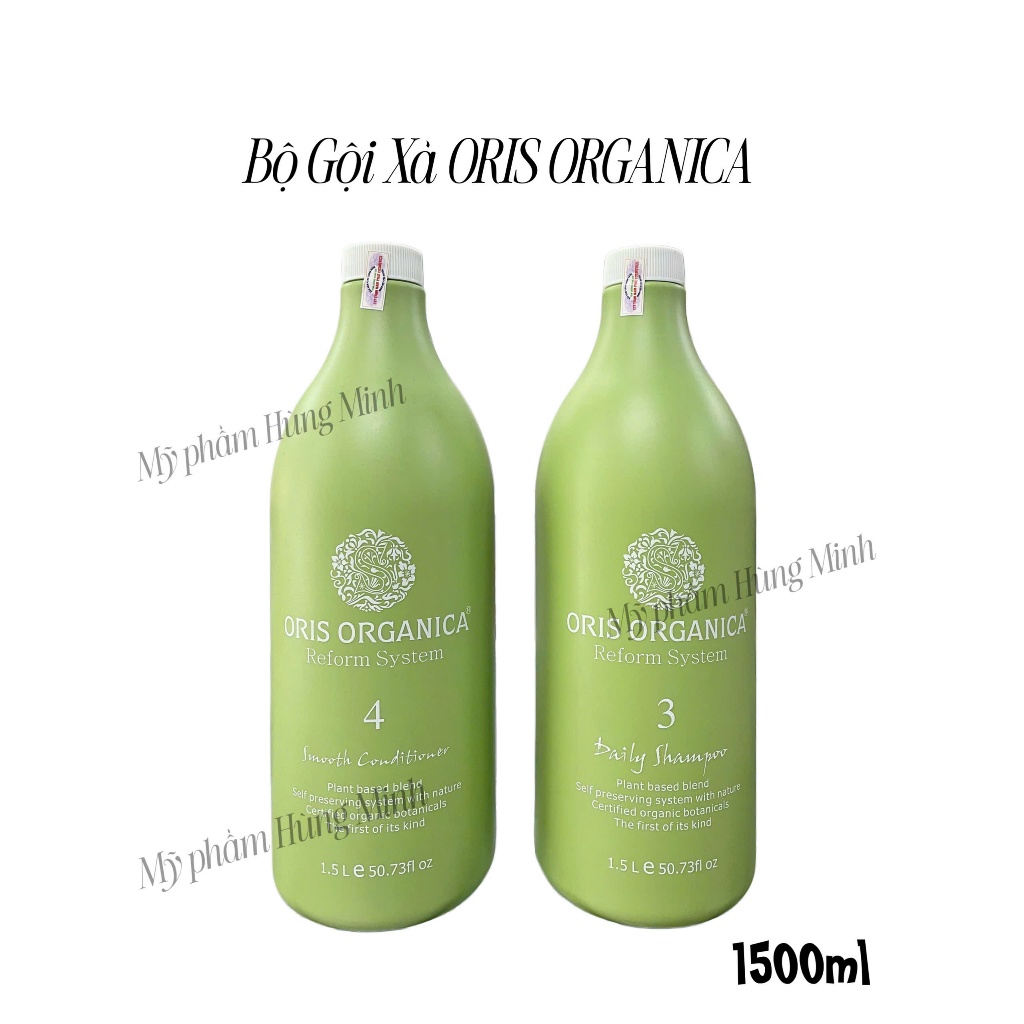 BỘ DẦU GỘI XẢ ORIS ORGANICA LÚA MẠCH PHỤC HỒI TÓC 1500ML×2