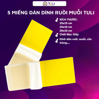  Set 5 Miếng Bẫy Dính Ruồi Muỗi Côn Trùng TULI Nhiều Kích Thước Siêu Chắc Cho Gia Đình Quán Ăn 