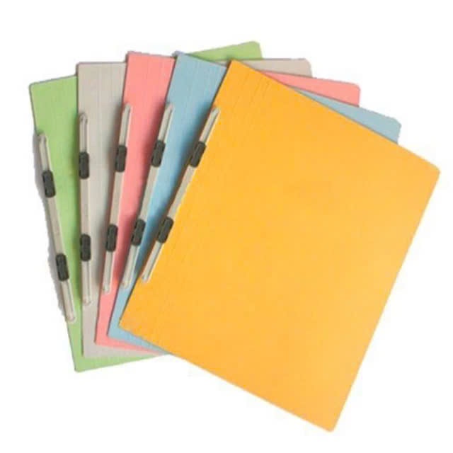 Combo 10 File Acco - Bìa Hồ Sơ Giấy PLUS A4 Có Nẹp (Flat File) 021N Màu Sắc Đa Dạng