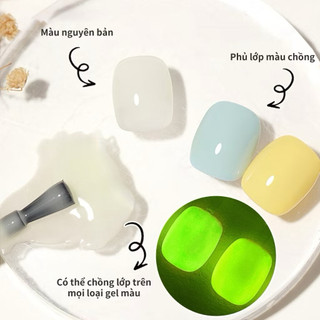 Sơn Top gel Dạ Quang phát sáng XEIYAJI(Dùng được cho mọi nền màu sơn gel)