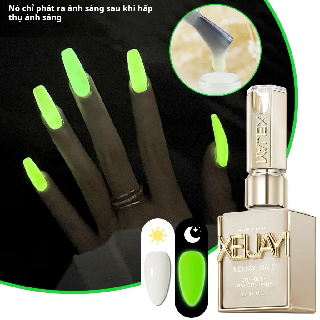 Sơn Top gel Dạ Quang phát sáng XEIYAJI(Dùng được cho mọi nền màu sơn gel)