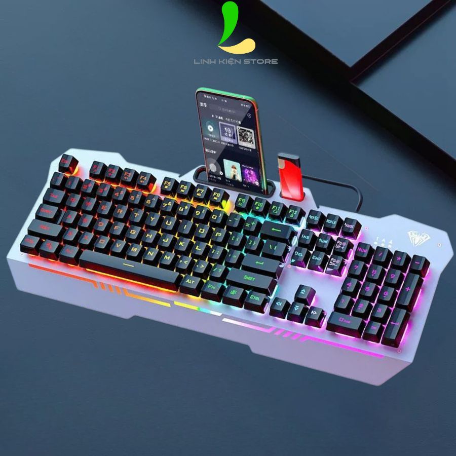 Bàn Phím Có Dây AULA F3010 - Bàn Phím Chơi Game 104 Phím Có Đèn Màu Và Chuột S50, S20 Tiện Dụng | BigBuy360 - bigbuy360.vn