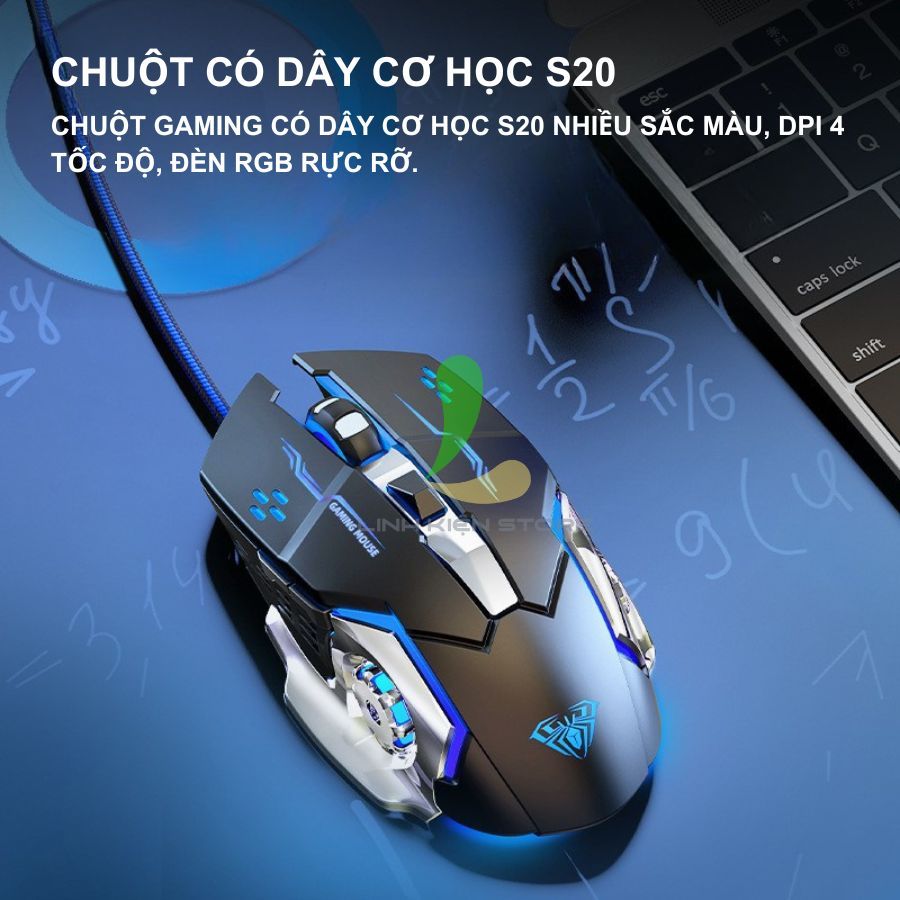 Bàn Phím Có Dây AULA F3010 - Bàn Phím Chơi Game 104 Phím Có Đèn Màu Và Chuột S50, S20 Tiện Dụng | BigBuy360 - bigbuy360.vn