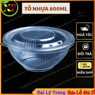 ( SET 500 ) Tô Nhựa Dùng Một Lần Có Nắp Chịu nhiệt tốt , đựng hủ tíu , bún giá sỉ _ đại lý trang