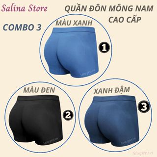 Combo 3 Quần lót nam độn mông CAO CẤP Men-pro nâng mông tự nhiên . Quần nâng vòng 3 nam quyến rũ