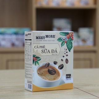 Meet More Cà Phê Sữa Hòa Tan 3in1 (15 Gói/18G) – Đậm Vị, Béo Êm, Pha Nhanh Tiện Lợi Mỗi Sáng