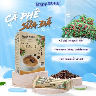 Meet More Cà Phê Sữa Hòa Tan 3in1 (15 Gói/18G) – Đậm Vị, Béo Êm, Pha Nhanh Tiện Lợi Mỗi Sáng