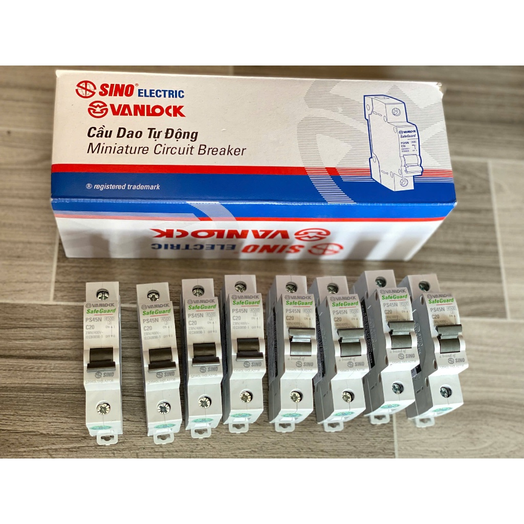 SINO - Cầu dao Aptomat CB 1P 1 Pha 1 tép Sino 10A 16A 20A Cam kết chính hãng.