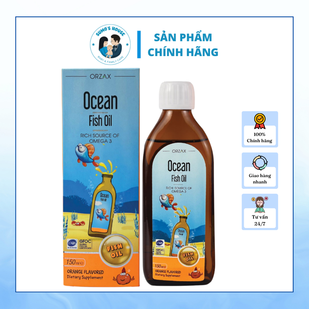 [HSD 10/2027] Ocean Fish Oil  – Hỗ trợ phát triển trí não và thị giác của trẻ