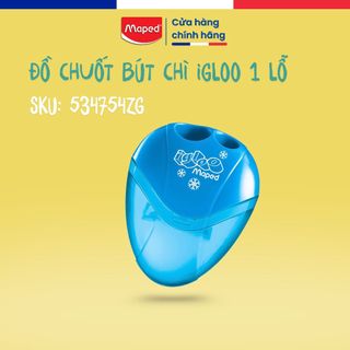 Đồ Chuốt Bút Chì IGLOO 1 Lỗ Maped - SKU:534754ZG, Có Nắp Đựng, Dễ Cầm, Thương Hiệu Pháp [Chính Hãng]