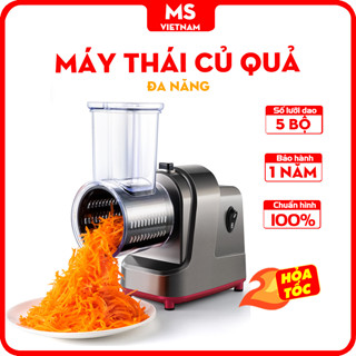 🔥 Máy Thái Củ Quả Đa Năng – Thái Lát, Bào Sợi, Lượn Sóng, Phô Mai –  🛡️ BH 12 Th ✅ VSQ