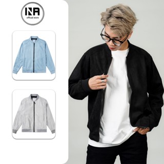 Áo khoác, áo khoác bomber nam chất vải da lộn dầy mịn form đẹp thời trang