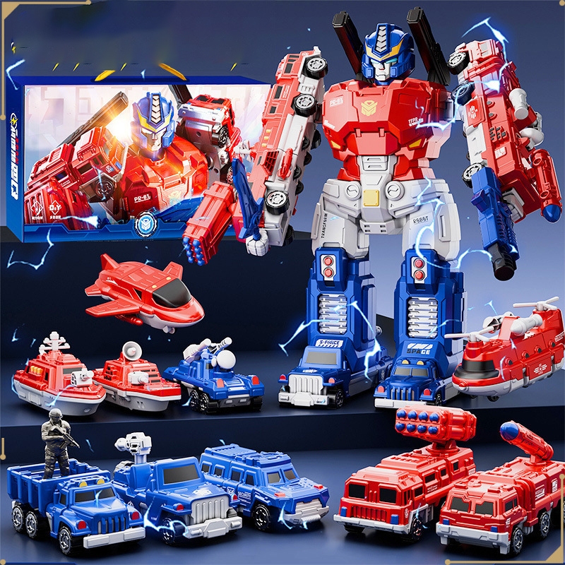  Đồ Chơi Lắp Ráp Robot Biến Hình Từ Tính 2 In 1 Transformer OPTIMUS  Robot Biến Hình Kèm Hộp Đựng Cao Cấp 