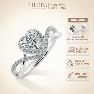 [CHAT TRƯỚC KHI ĐẶT] Nhẫn Cầu Hôn Tierra Heart Of Princess NCH8403 Vàng 14K 18K Tấm CZ, Viên Chủ Hình Trái Tim Lãng