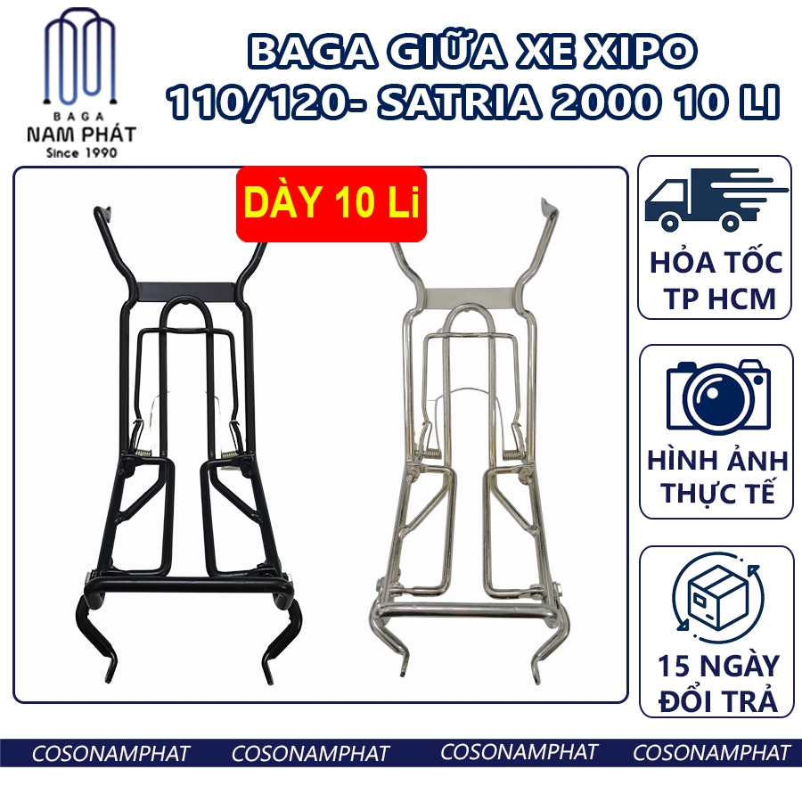Baga Giữa Satria 2000 Su Xipo 110 120 Màu Inox Xì po Ba ga Bửng Lườn Sì Sipo