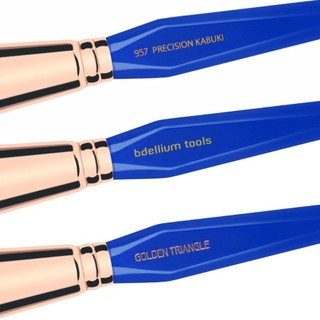 Cọ đa năng Bdellium Tools Golden Triangle 957 Precision Kabuki lông mềm,thiết kế tiện lợi