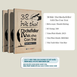 Sách - 38 Bức Thư Rockefeller Viết Cho Con Trai - (Top Sách Tư Duy Làm Giàu) Người Trí Thức | Sbooks